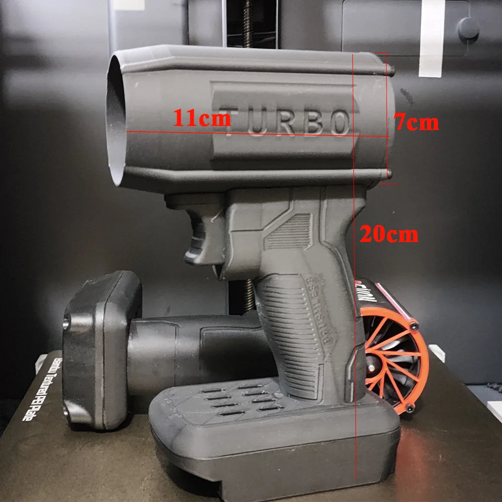 Powerful Cordless Turbo Fan for Dewalt/Makita/Milwaukee (18/20V): Car Washing, Blowing, and More
