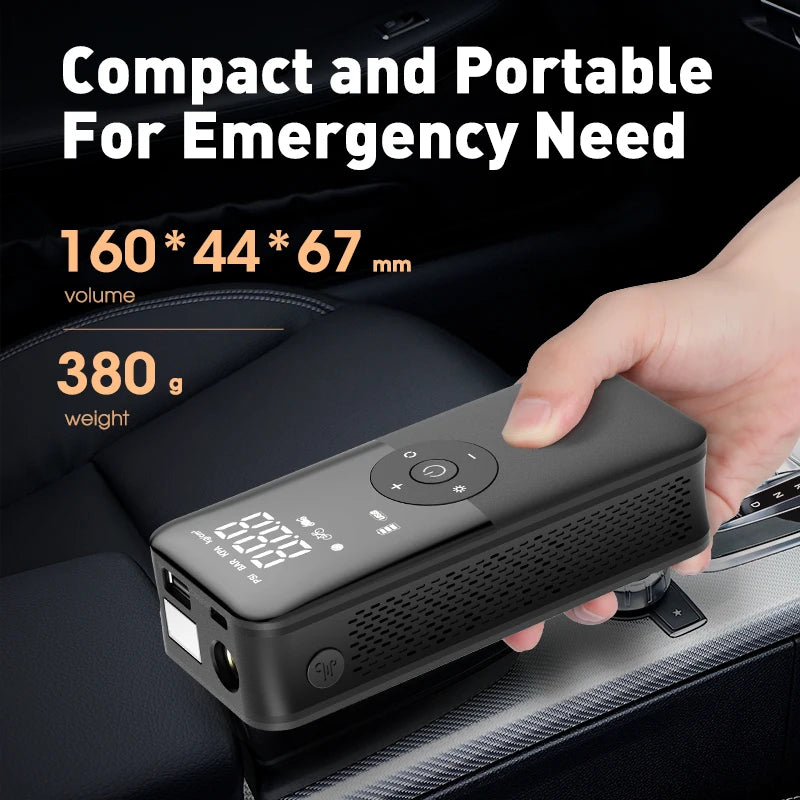 Portable Cordless Air Pump: Digital Tire Inflator for Cars, Motorcycles, Bikes, and Balls