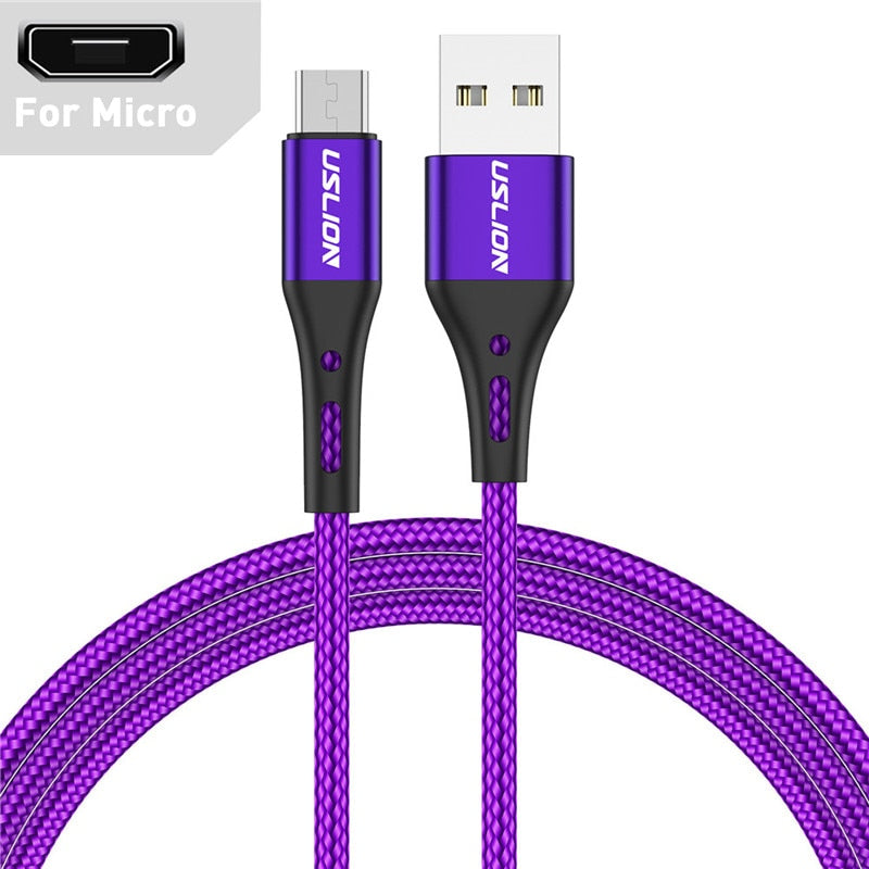 Cable USB tipo C a micro USB de carga rápida de 3 A
