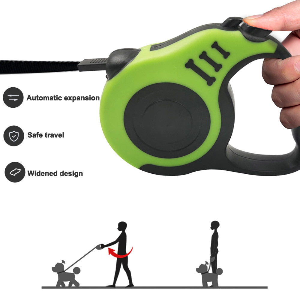 Durable Automatic Retractable Nylon Dog Leash