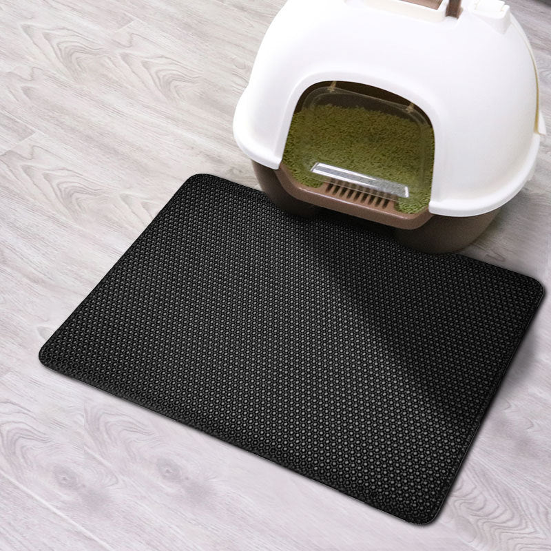 Waterproof Double-Layer Pet Litter Mat with Non-Slip Grip (Washable)