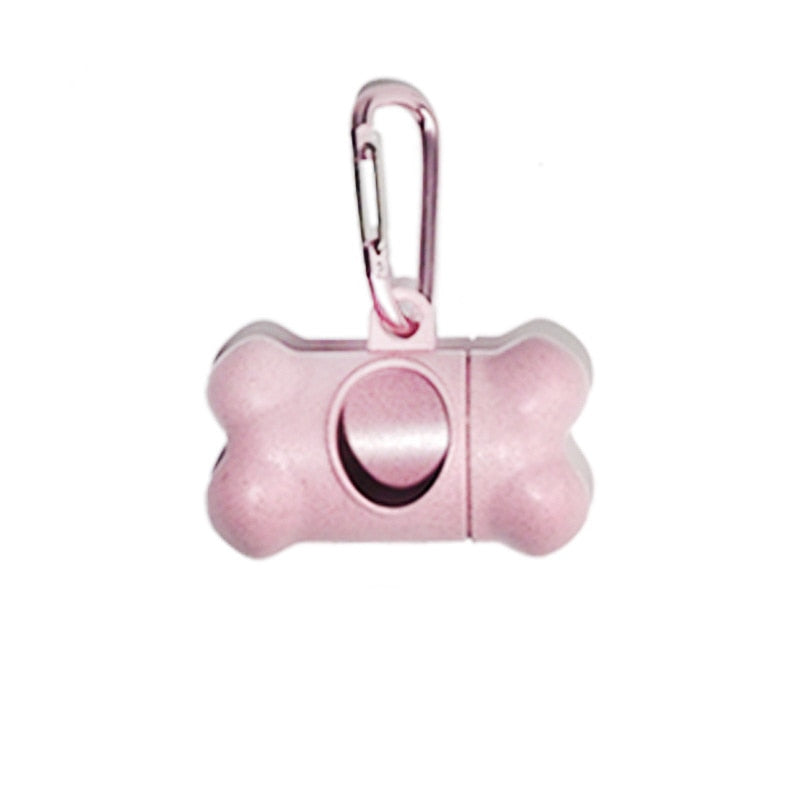 Bone-Shaped Dog Poop Bag Dispenser with Waste Carrier