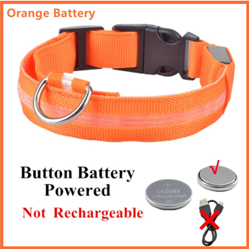Rechargeable LED Dog Collar with Flashing Lights (Small Dog)
