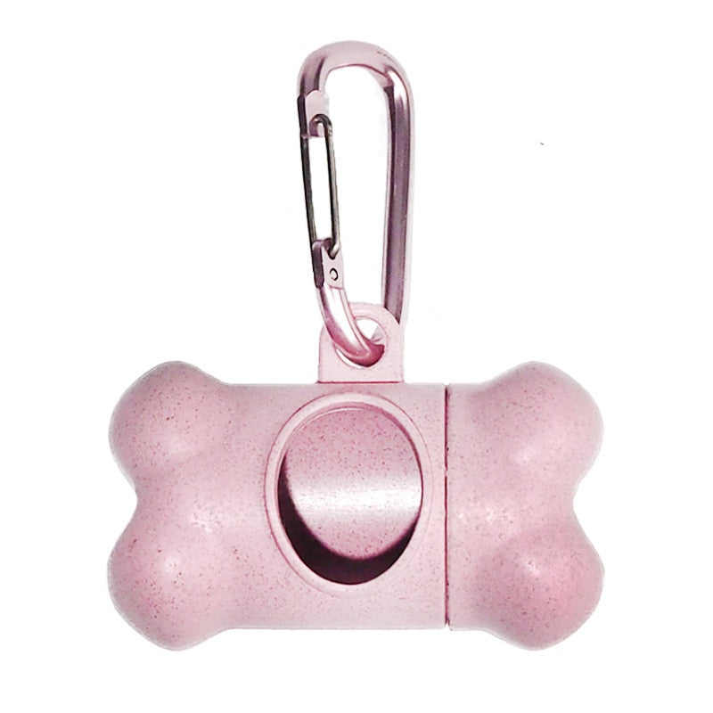 Bone-Shaped Dog Poop Bag Dispenser with Waste Carrier