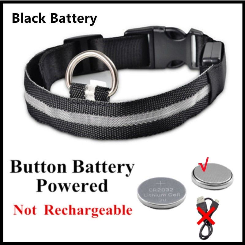 Rechargeable LED Dog Collar with Flashing Lights (Small Dog)