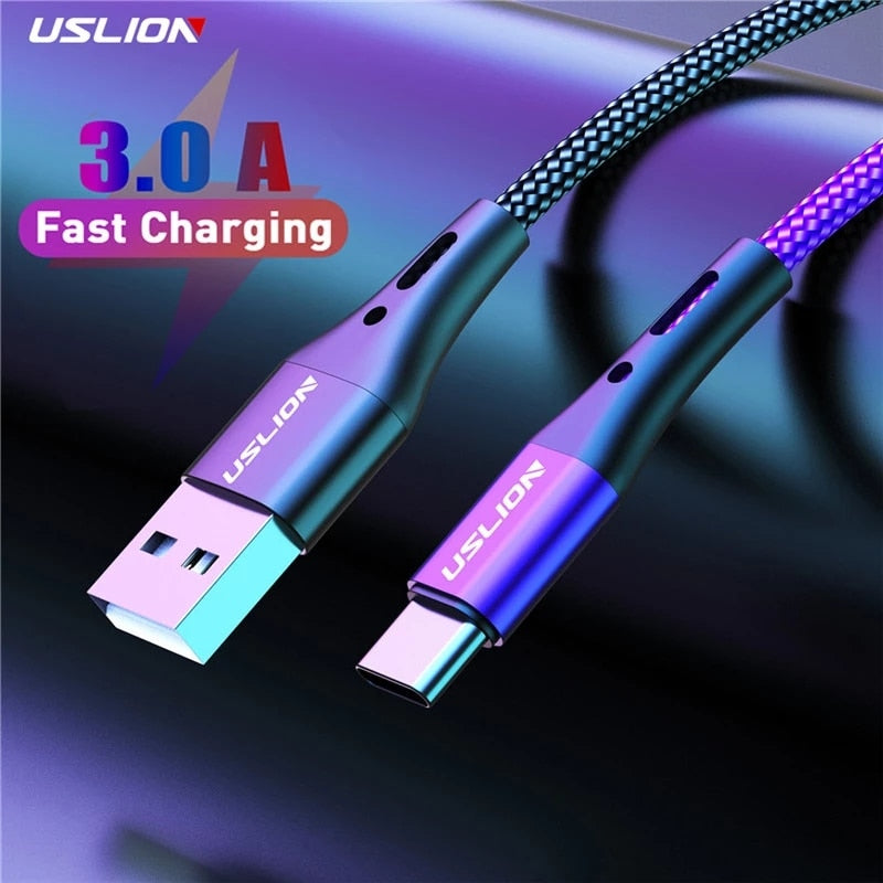 Cable USB tipo C a micro USB de carga rápida de 3 A