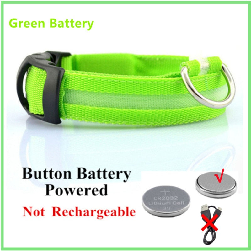 Rechargeable LED Dog Collar with Flashing Lights (Small Dog)