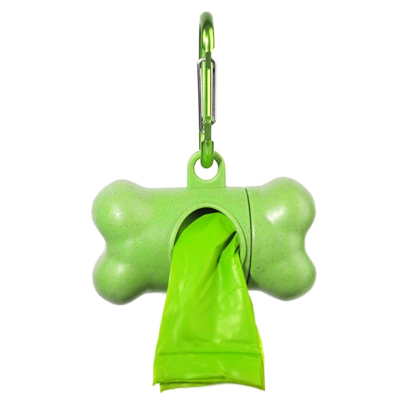 Bone-Shaped Dog Poop Bag Dispenser with Waste Carrier