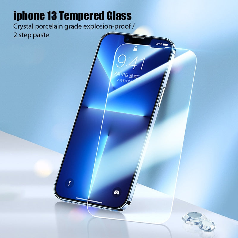 Tempered Glass Screen Protector for iPhone 14/13/12/11/XS/XR/7/8/6/6S/Plus/SE (2020/2022)