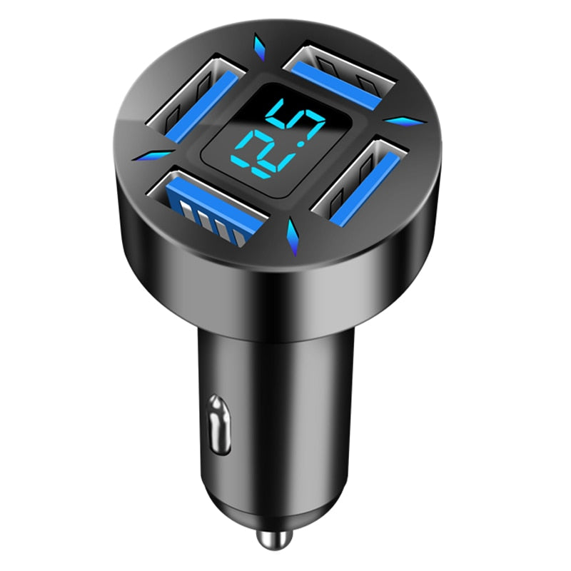 66W 4-Port USB-C Car Charger with Fast Charging 3.0