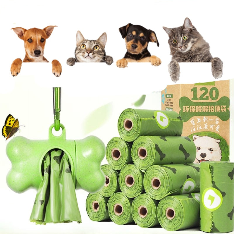 Bone-Shaped Dog Poop Bag Dispenser with Waste Carrier