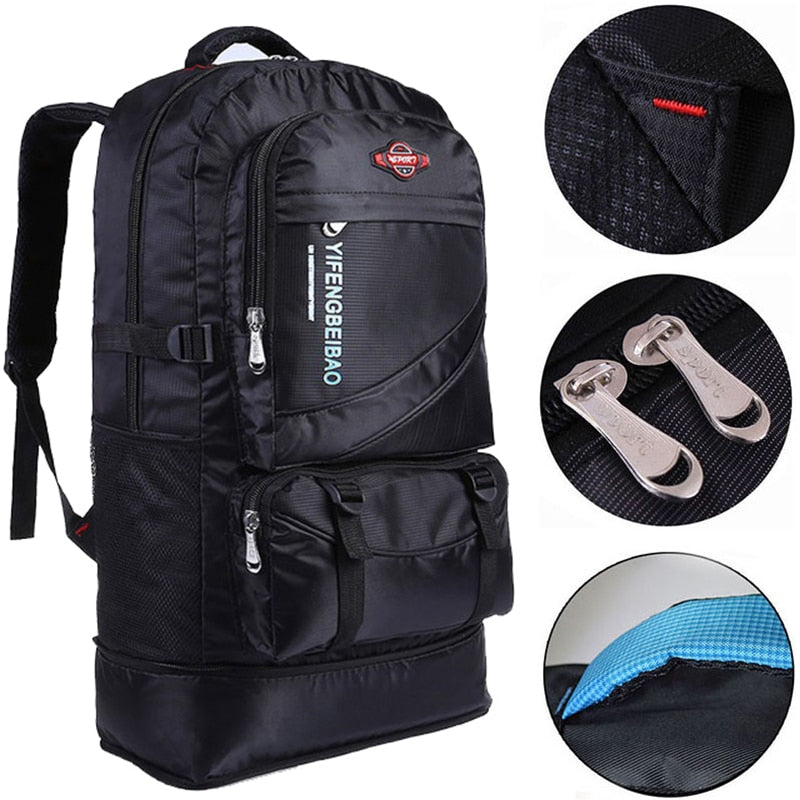 Waterproof Nylon Backpack for Hiking, Camping, and Outdoor Adventures