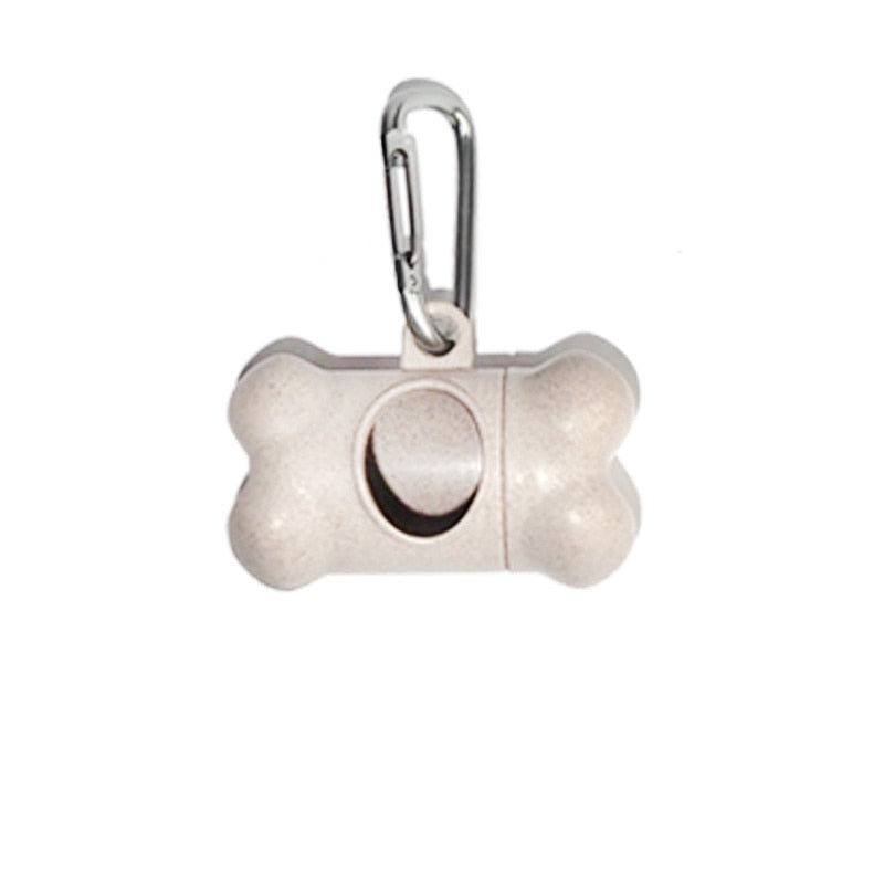 Bone-Shaped Dog Poop Bag Dispenser with Waste Carrier