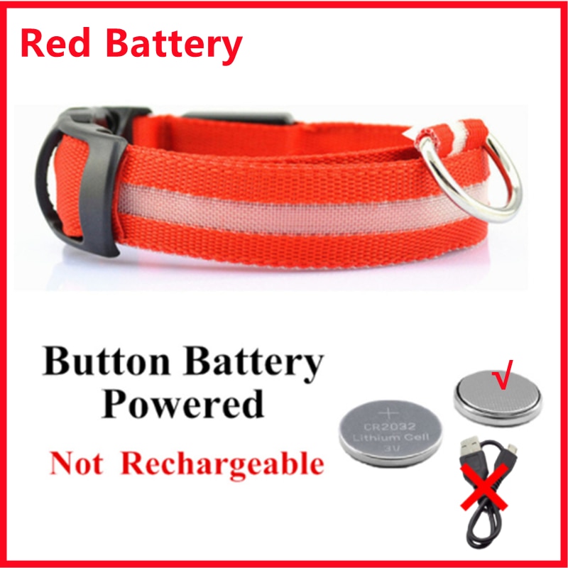 Rechargeable LED Dog Collar with Flashing Lights (Small Dog)