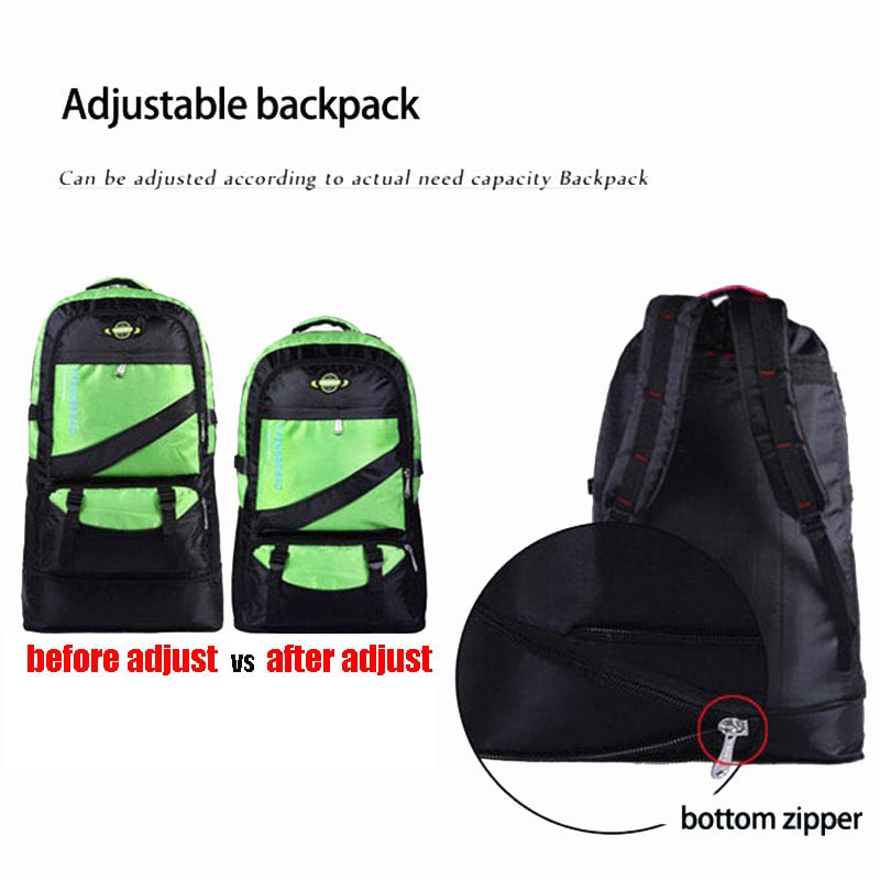 Waterproof Nylon Backpack for Hiking, Camping, and Outdoor Adventures