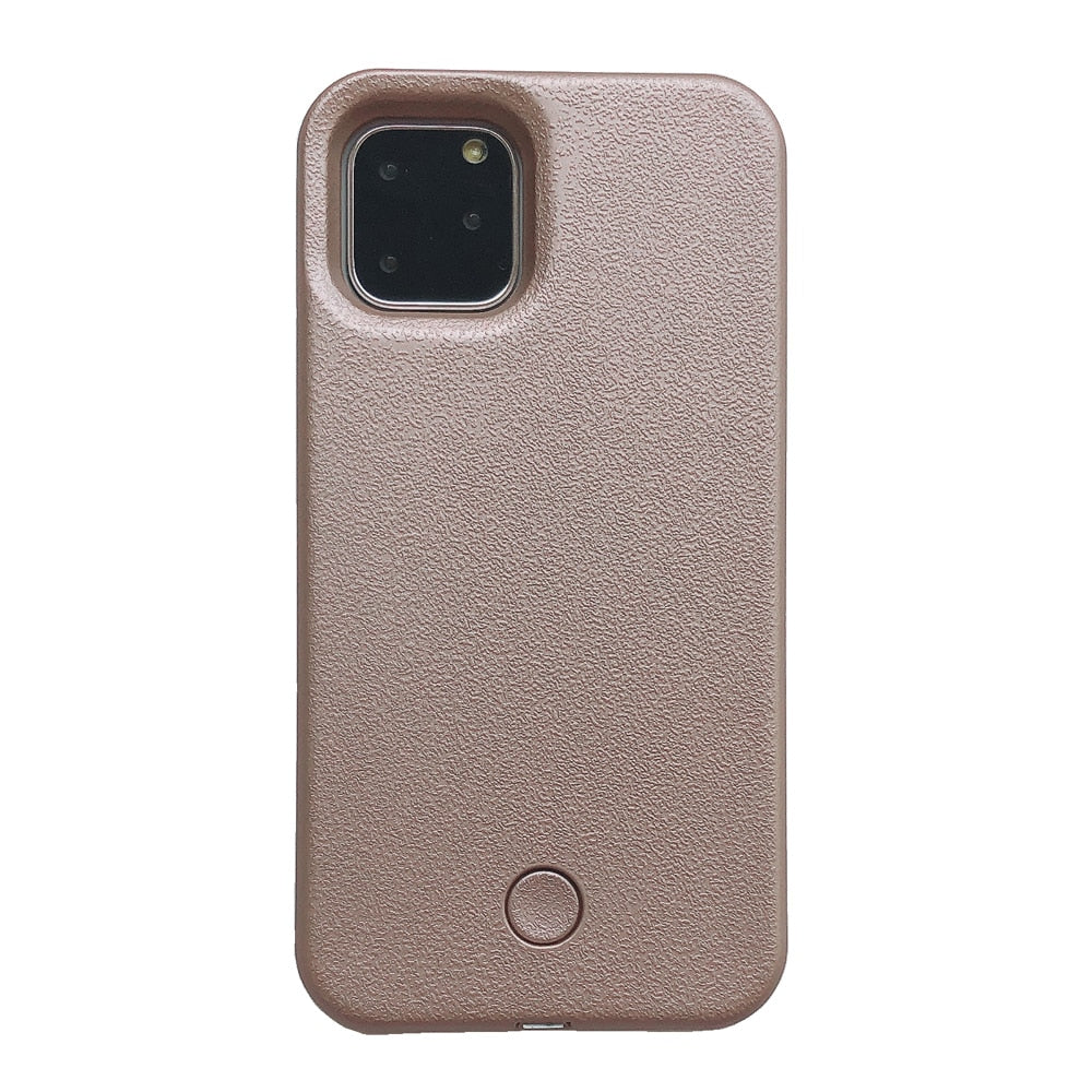 Luminous Phone Case with Selfie Light for iPhone 14/13/12/11/XS/XR/7/8/Plus