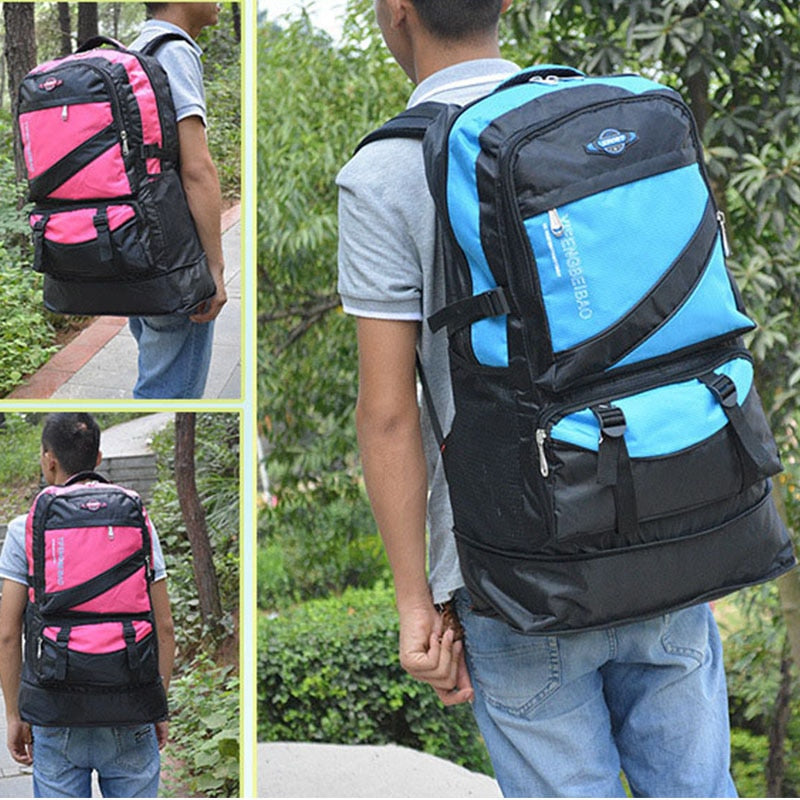 Waterproof Nylon Backpack for Hiking, Camping, and Outdoor Adventures