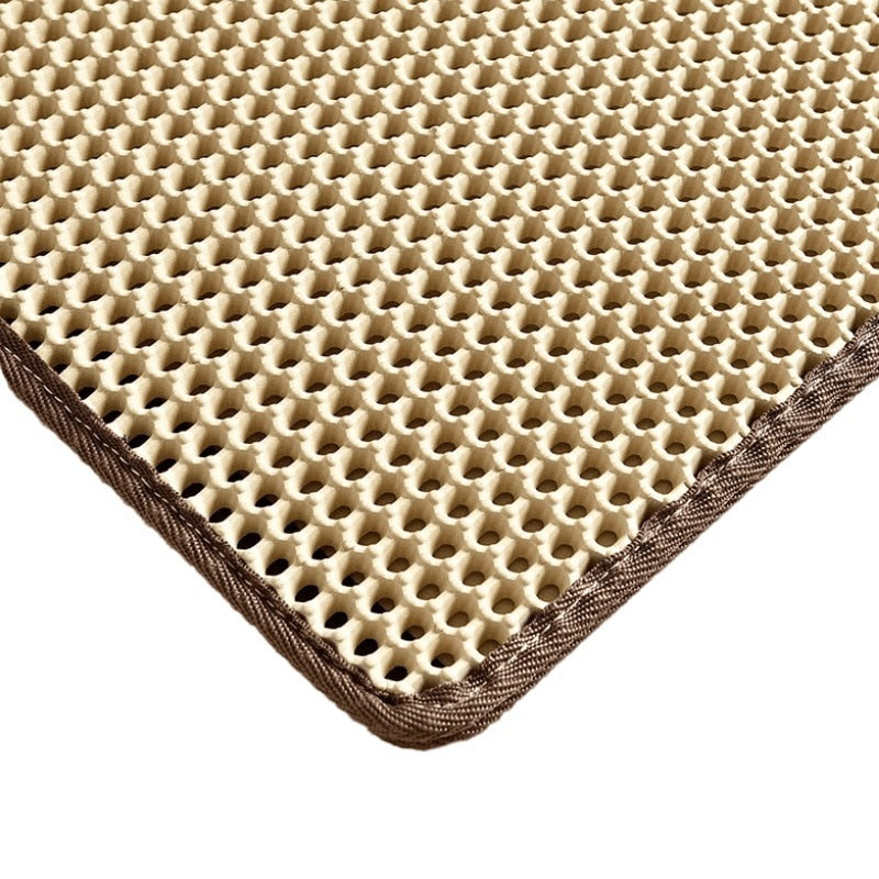 Waterproof Double-Layer Pet Litter Mat with Non-Slip Grip (Washable)
